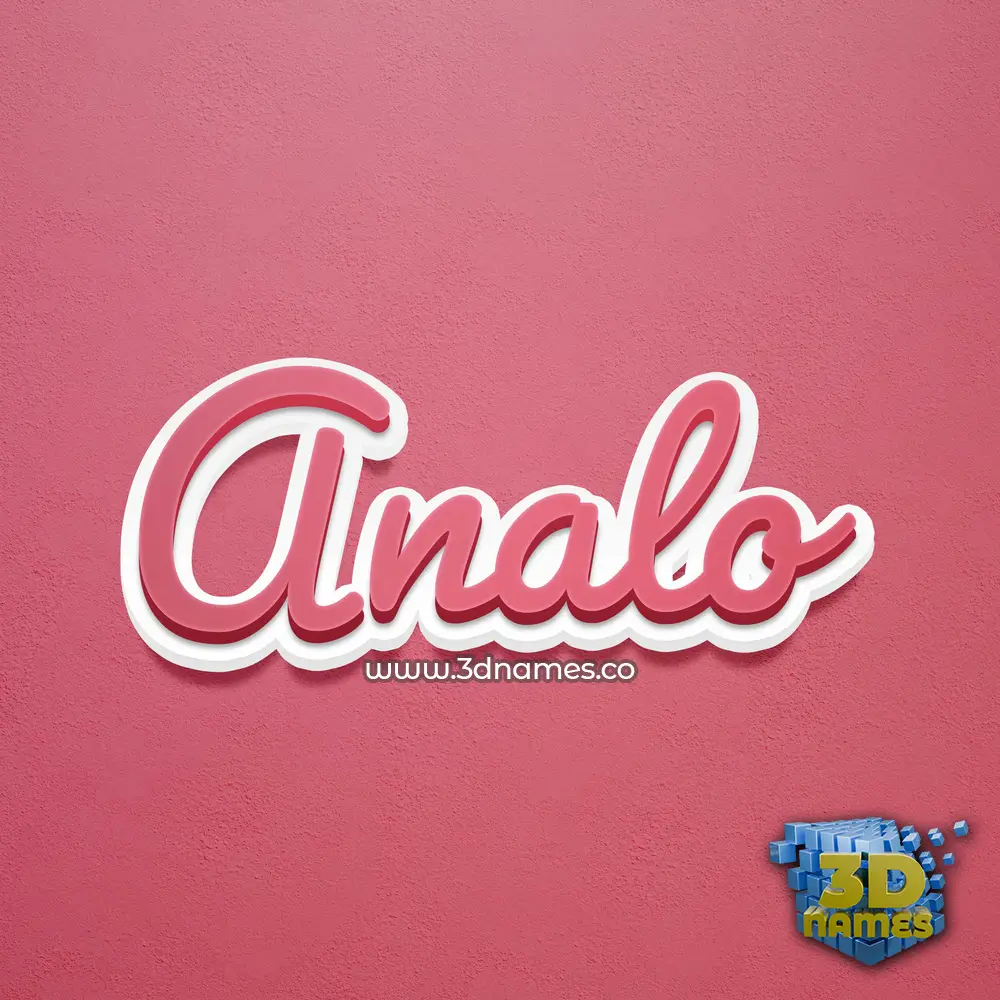 analo in Red Scribble style - 3D name wallpaper