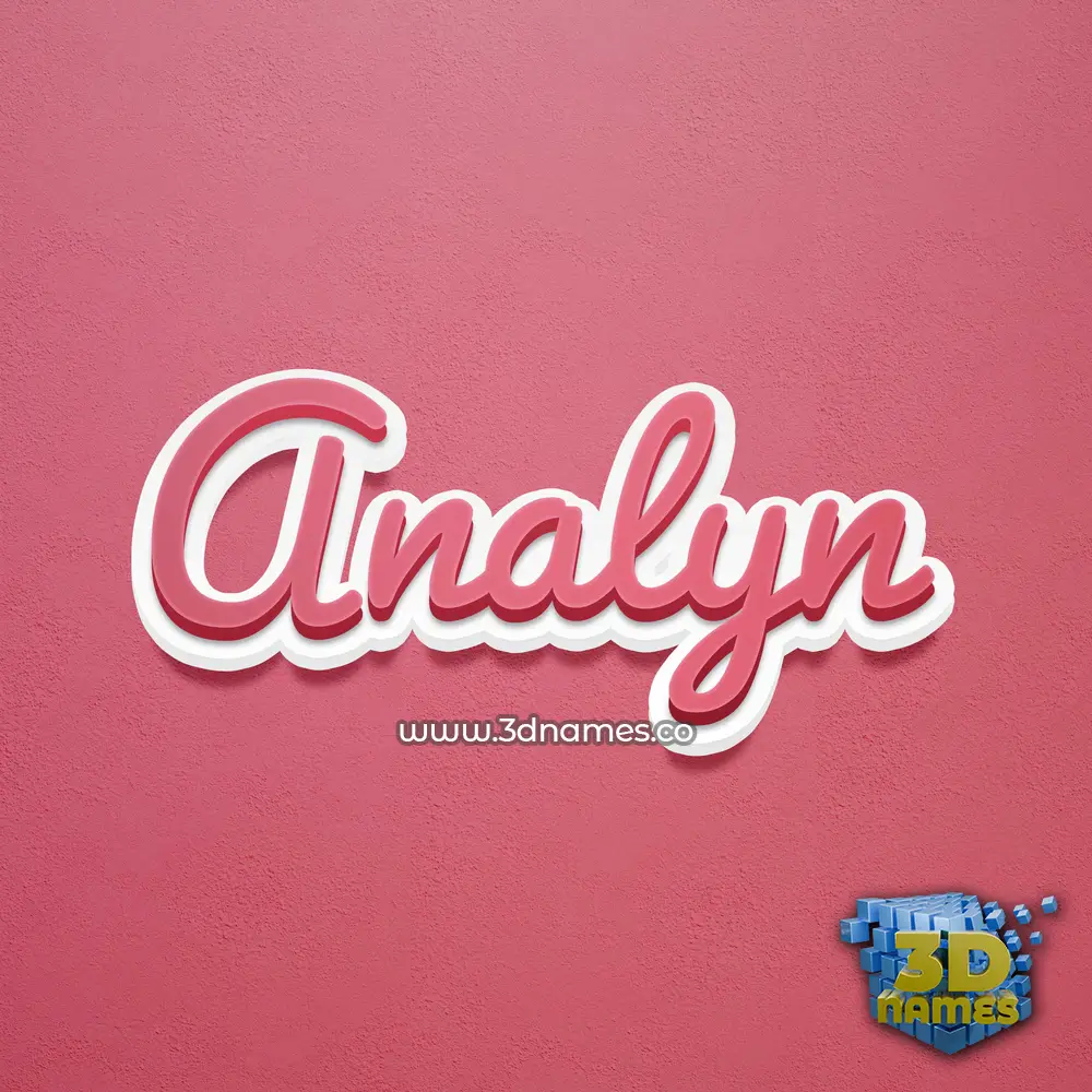 analyn in Red Scribble style - 3D name wallpaper