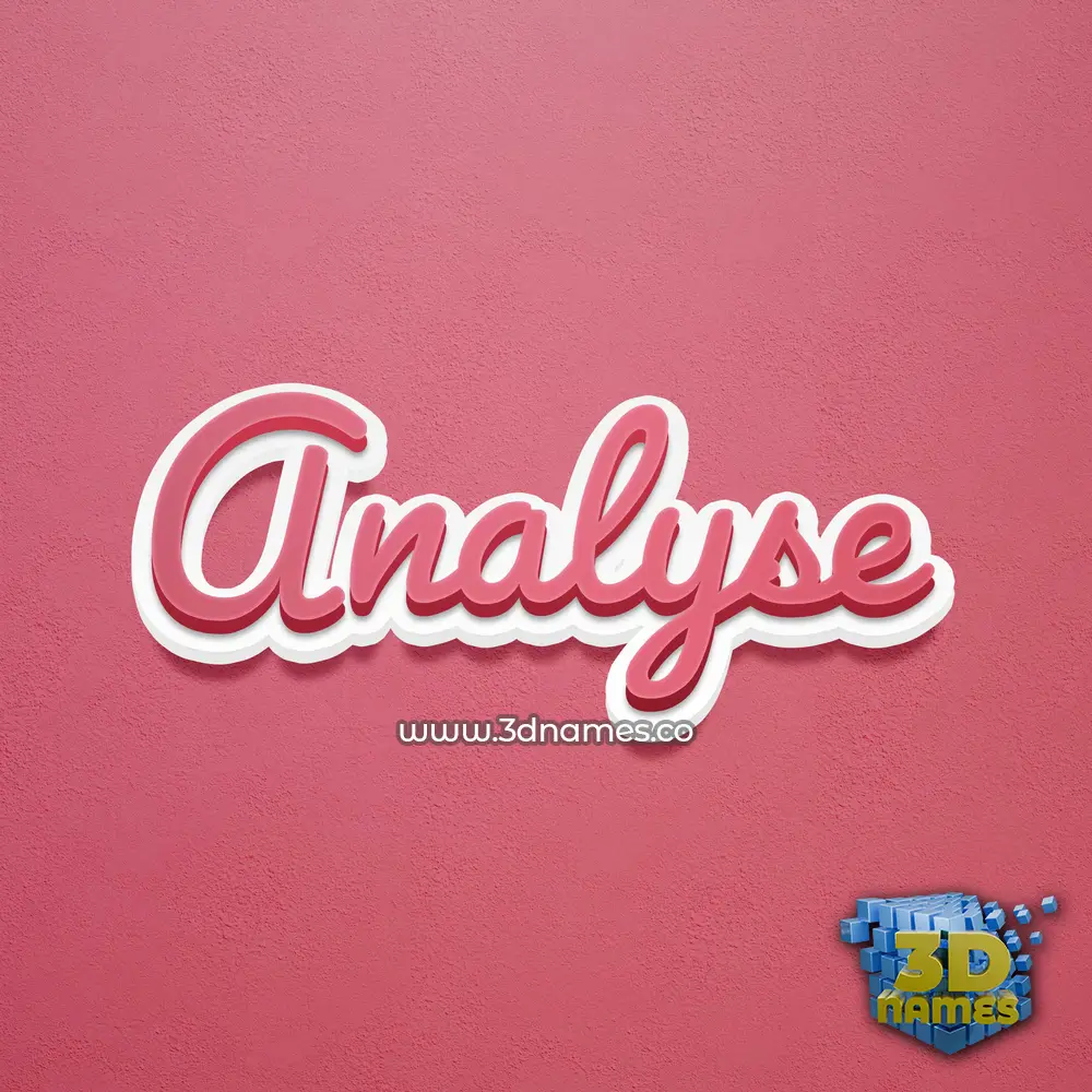 analyse in Red Scribble style - 3D name wallpaper