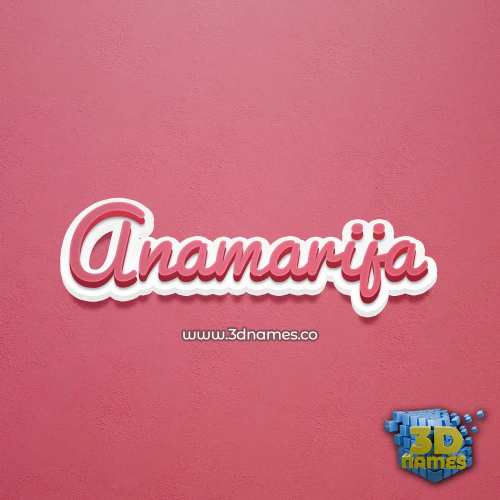 anamarija in Red Scribble style - 3D name wallpaper