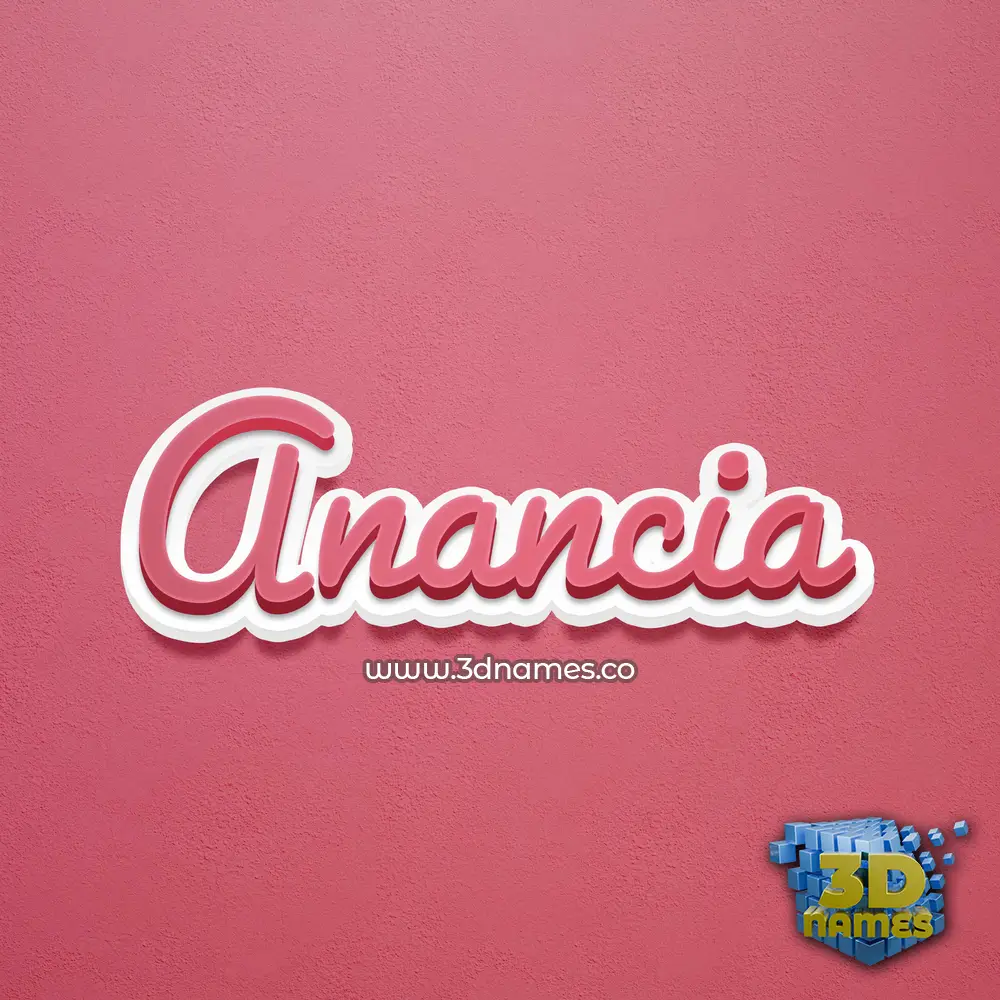 anancia in Red Scribble style - 3D name wallpaper