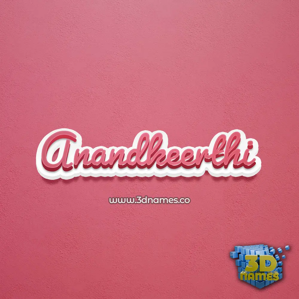 anandkeerthi in Red Scribble style - 3D name wallpaper