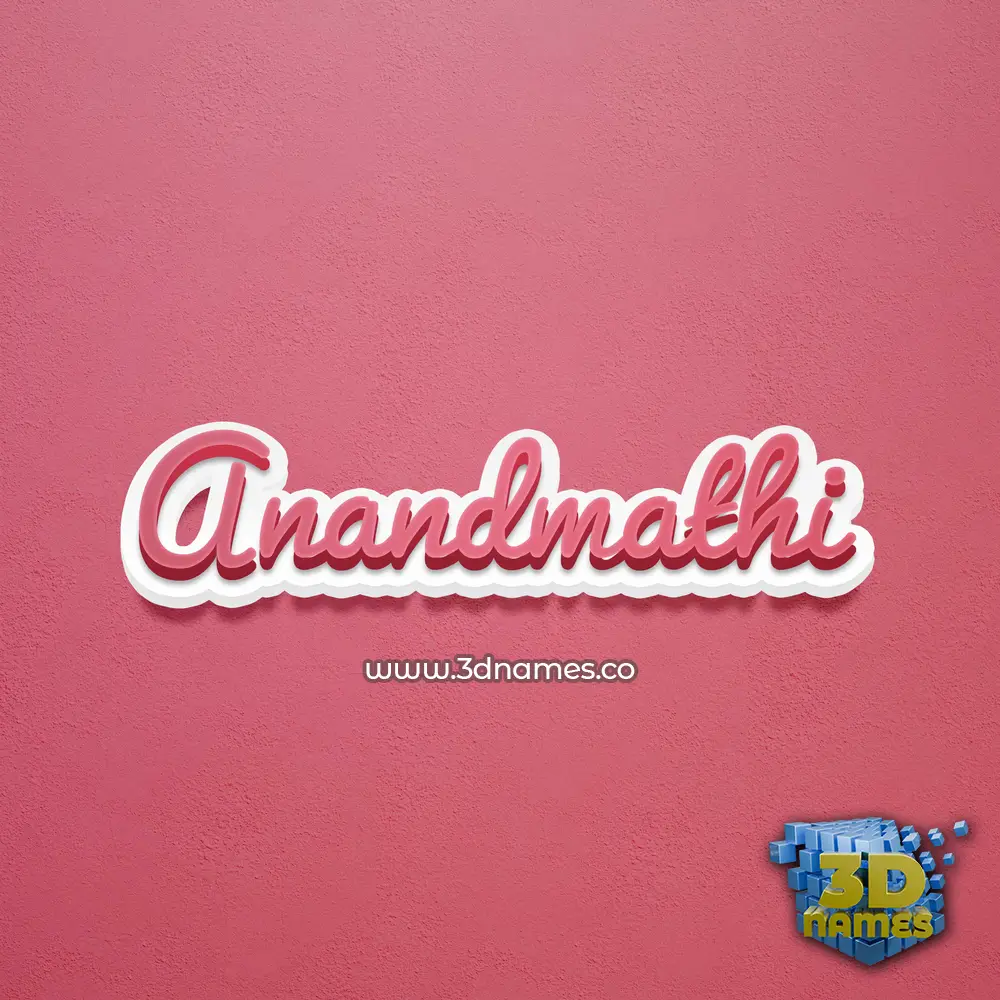 anandmathi in Red Scribble style - 3D name wallpaper