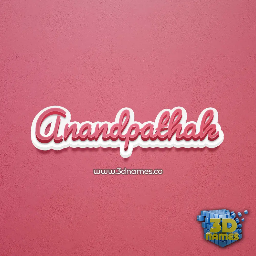 anandpathak in Red Scribble style - 3D name wallpaper