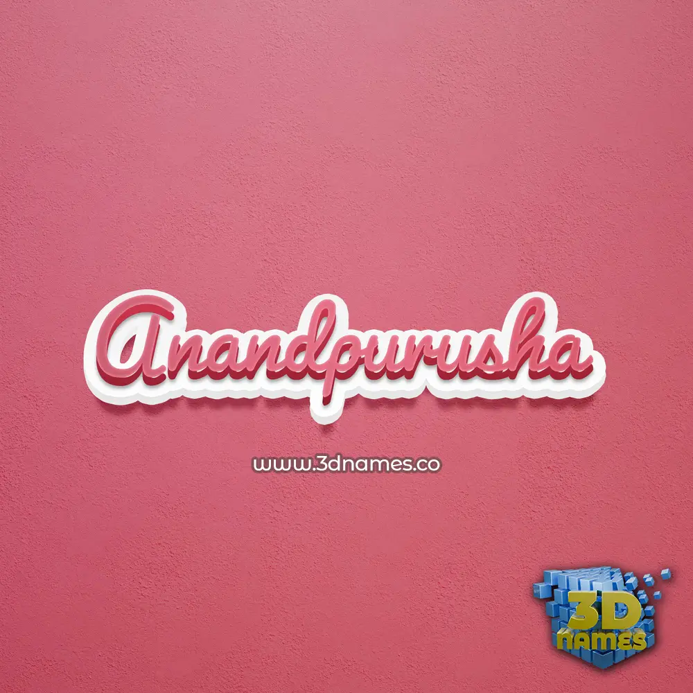 anandpurusha in Red Scribble style - 3D name wallpaper