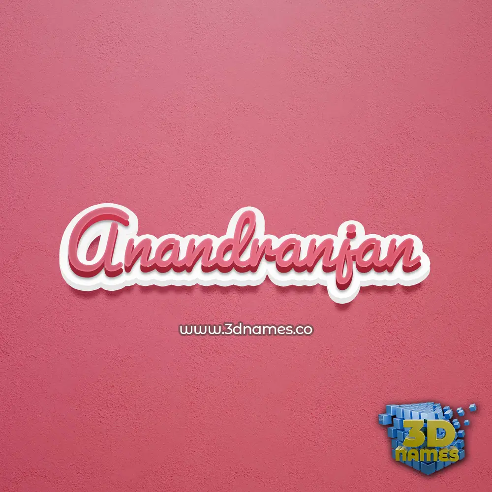 anandranjan in Red Scribble style - 3D name wallpaper