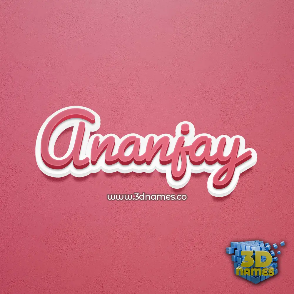 ananjay in Red Scribble style - 3D name wallpaper