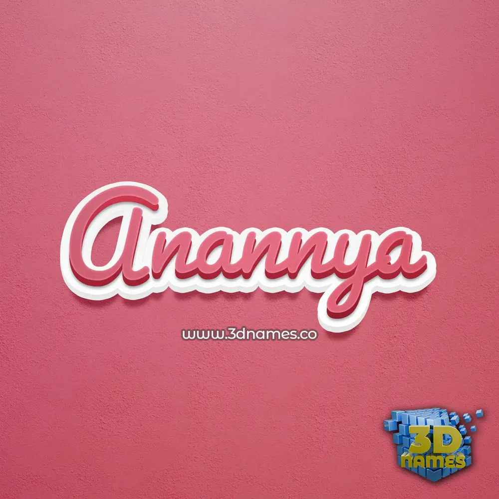 anannya in Red Scribble style - 3D name wallpaper
