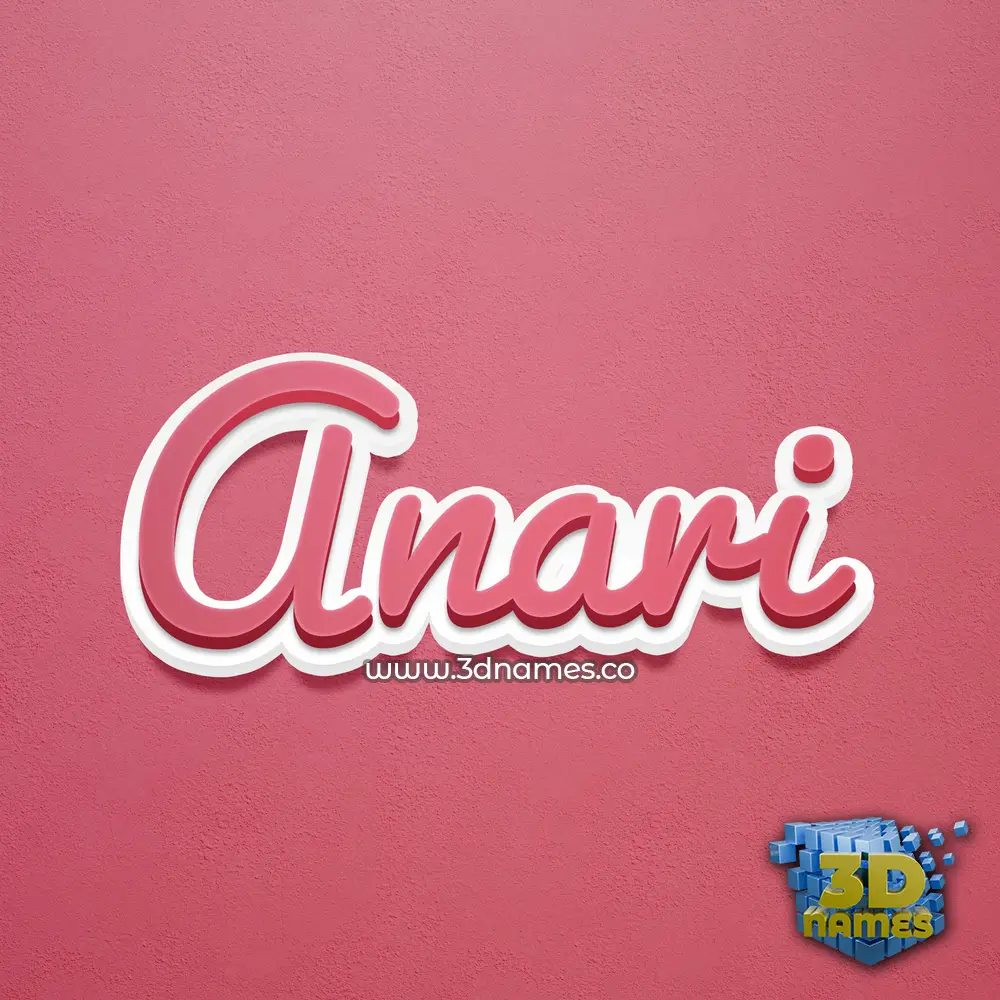 anari in Red Scribble style - 3D name wallpaper
