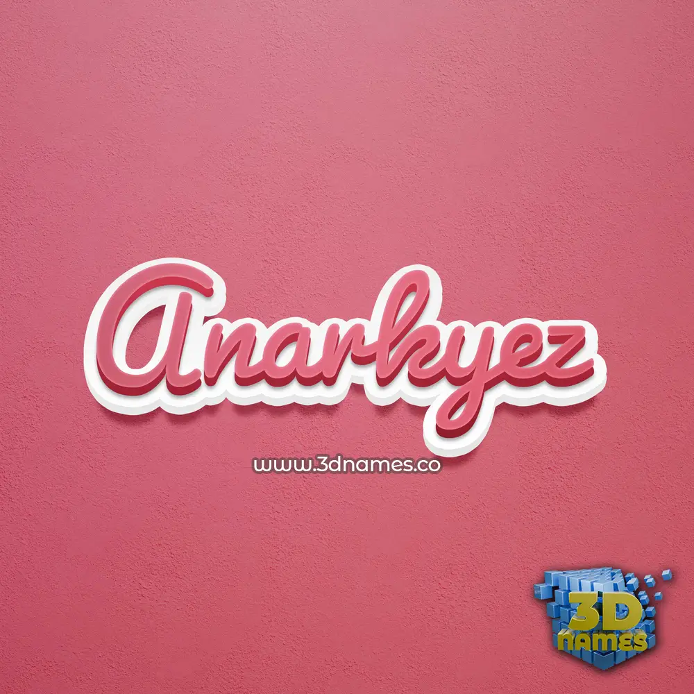 anarkyez in Red Scribble style - 3D name wallpaper