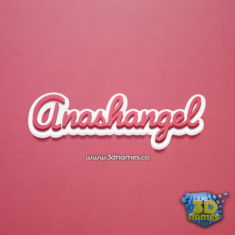 anashangel in Red Scribble style - 3D name wallpaper