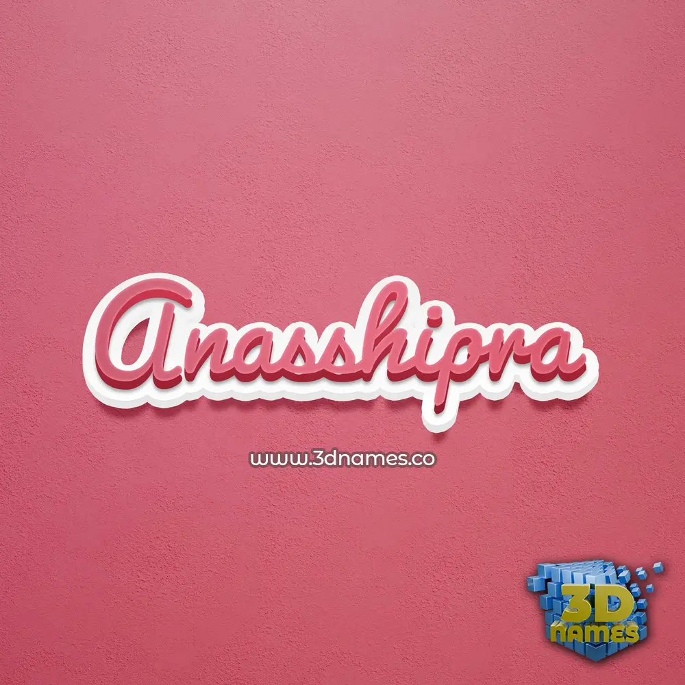 anasshipra in Red Scribble style - 3D name wallpaper