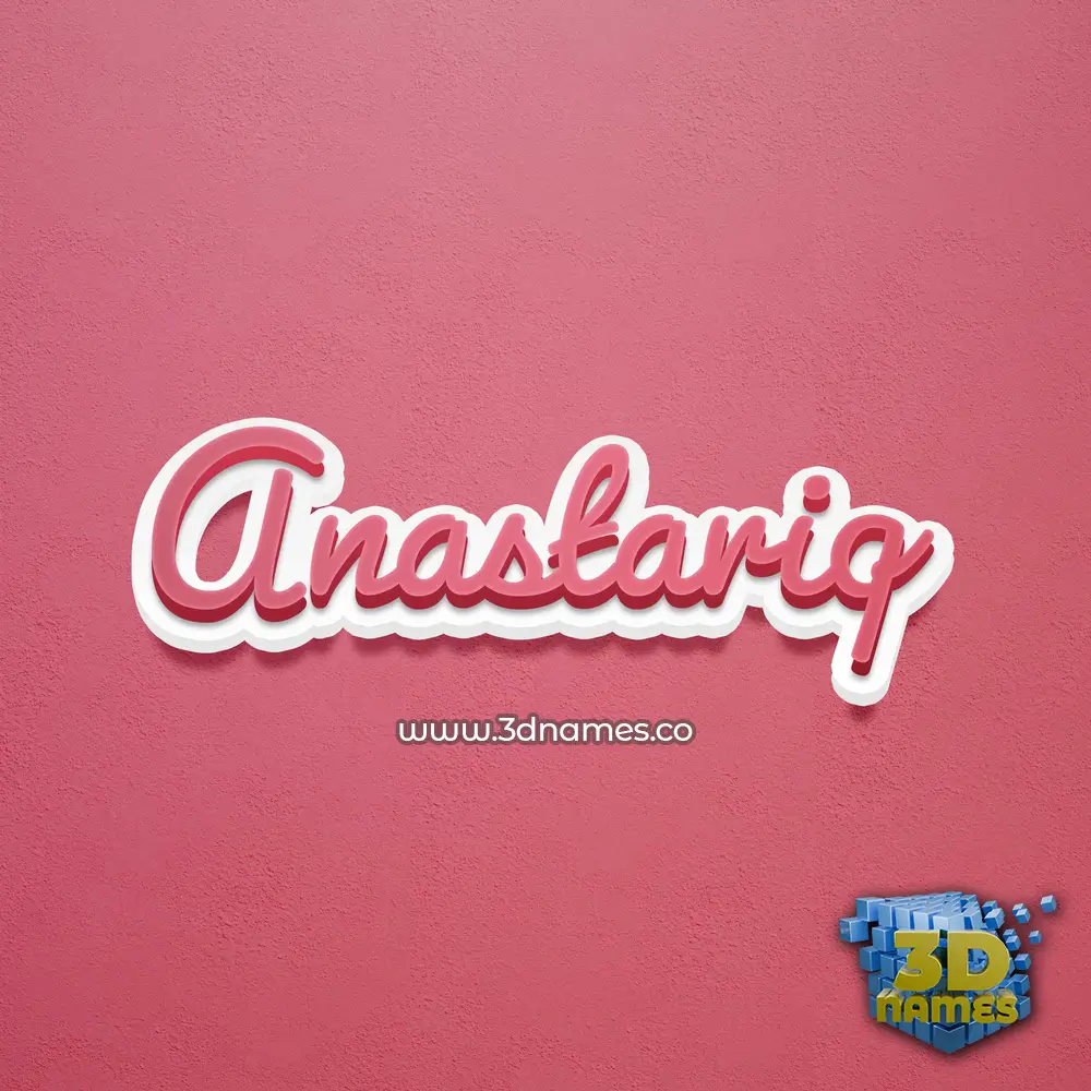 anastariq in Red Scribble style - 3D name wallpaper