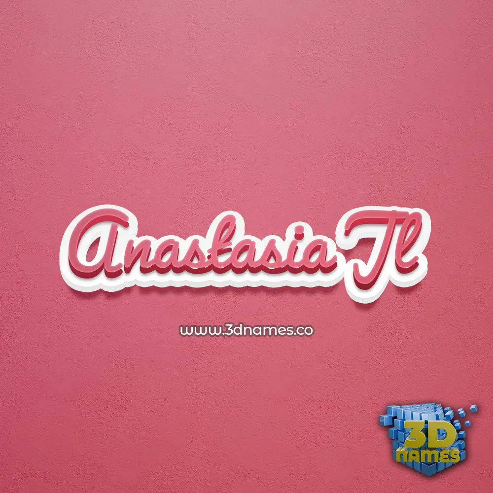 anastasia jl in Red Scribble style - 3D name wallpaper