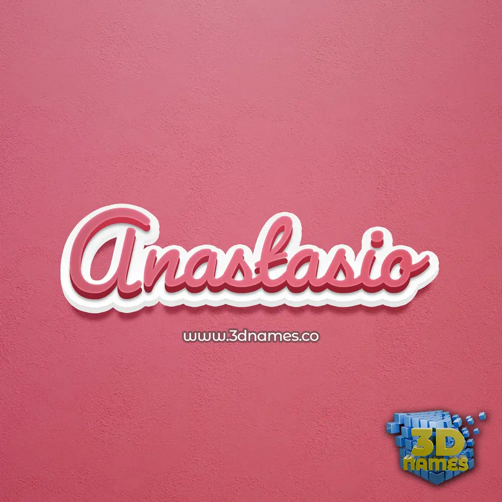 anastasio in Red Scribble style - 3D name wallpaper