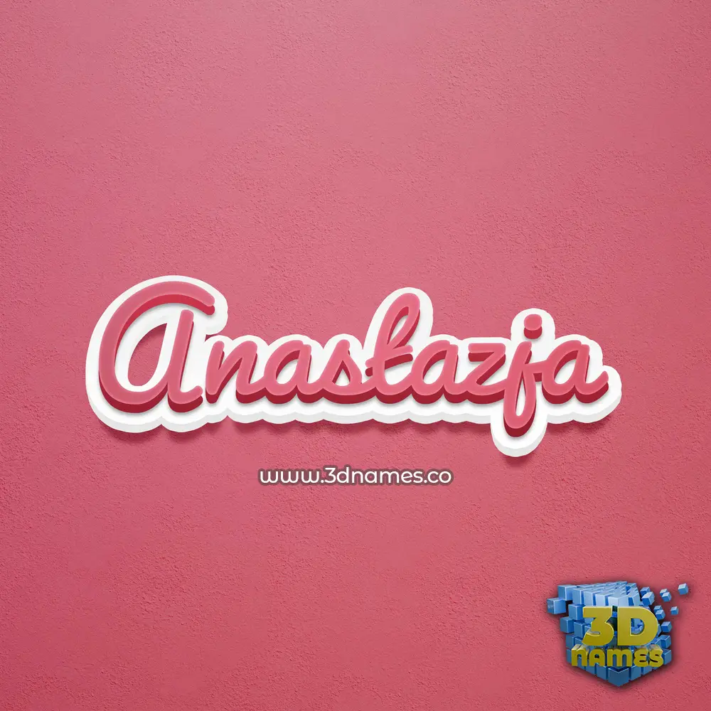 anastazja in Red Scribble style - 3D name wallpaper