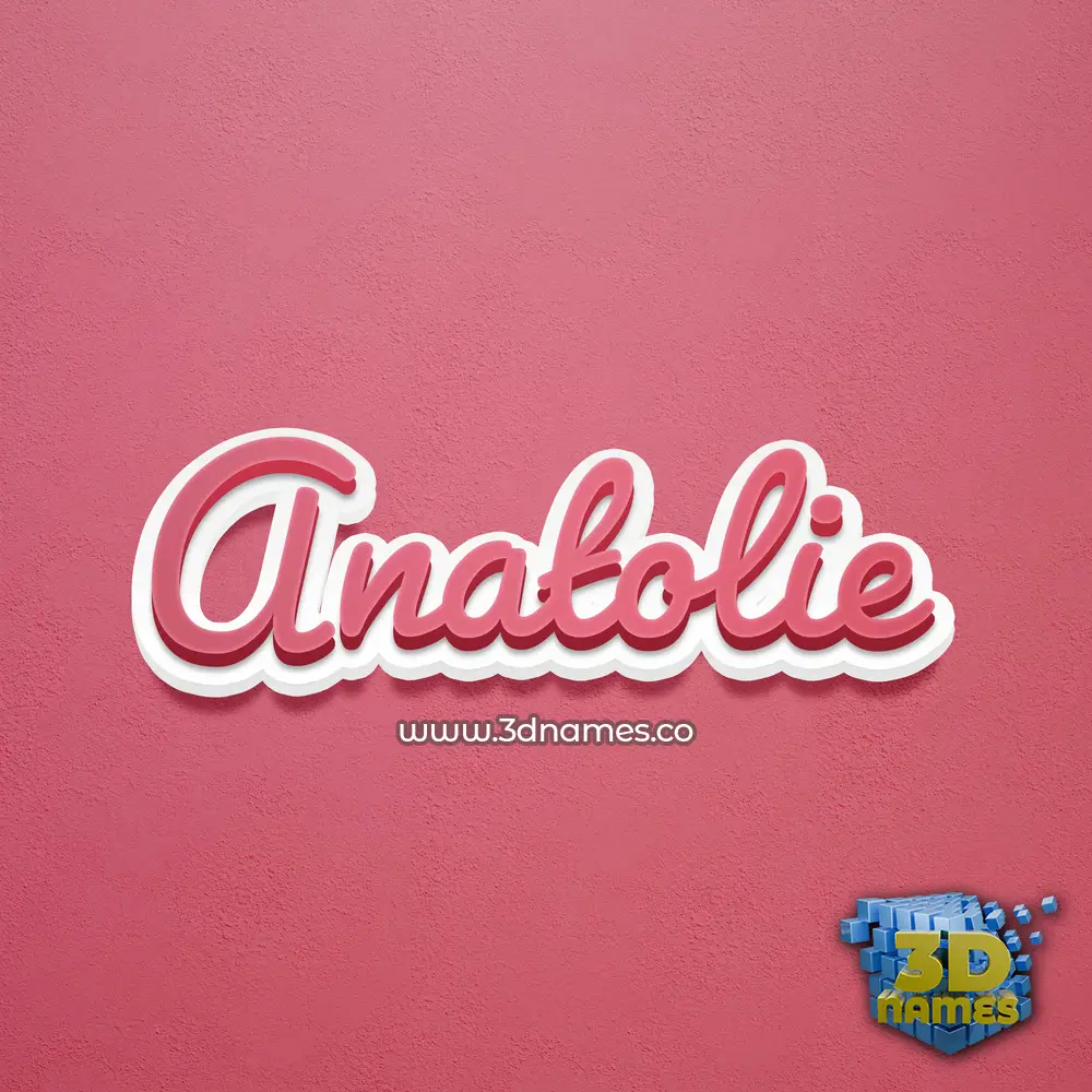 anatolie in Red Scribble style - 3D name wallpaper