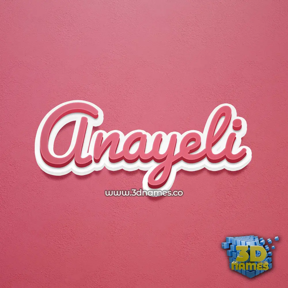 anayeli in Red Scribble style - 3D name wallpaper