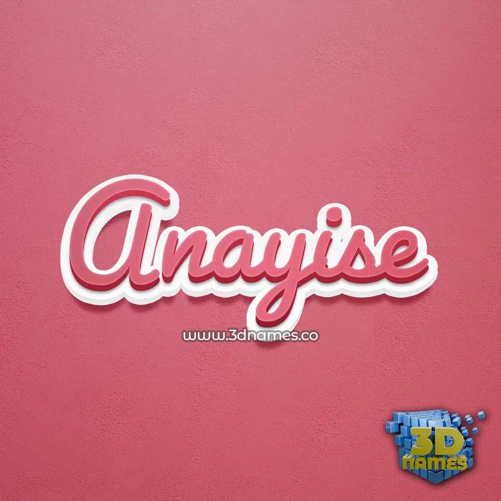 anayise in Red Scribble style - 3D name wallpaper