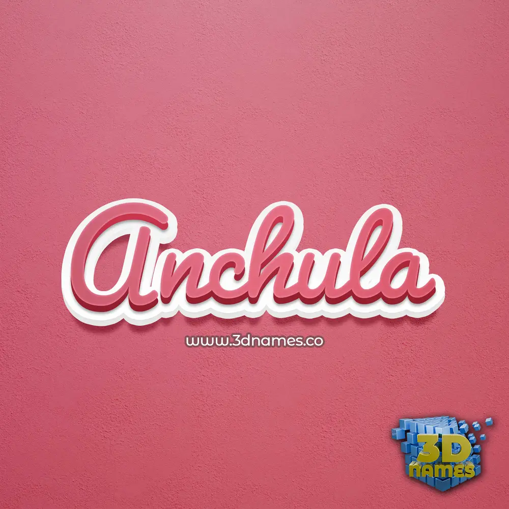 anchula in Red Scribble style - 3D name wallpaper