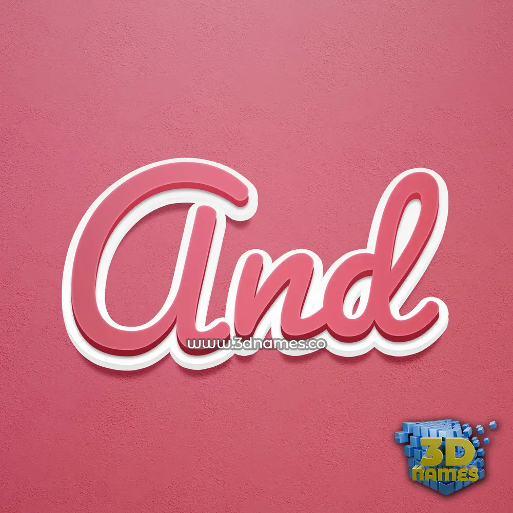 and in Red Scribble style - 3D name wallpaper