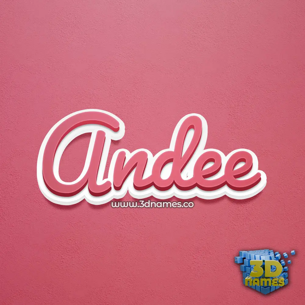 andee in Red Scribble style - 3D name wallpaper