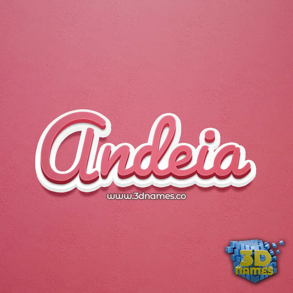 andeia in Red Scribble style - 3D name wallpaper