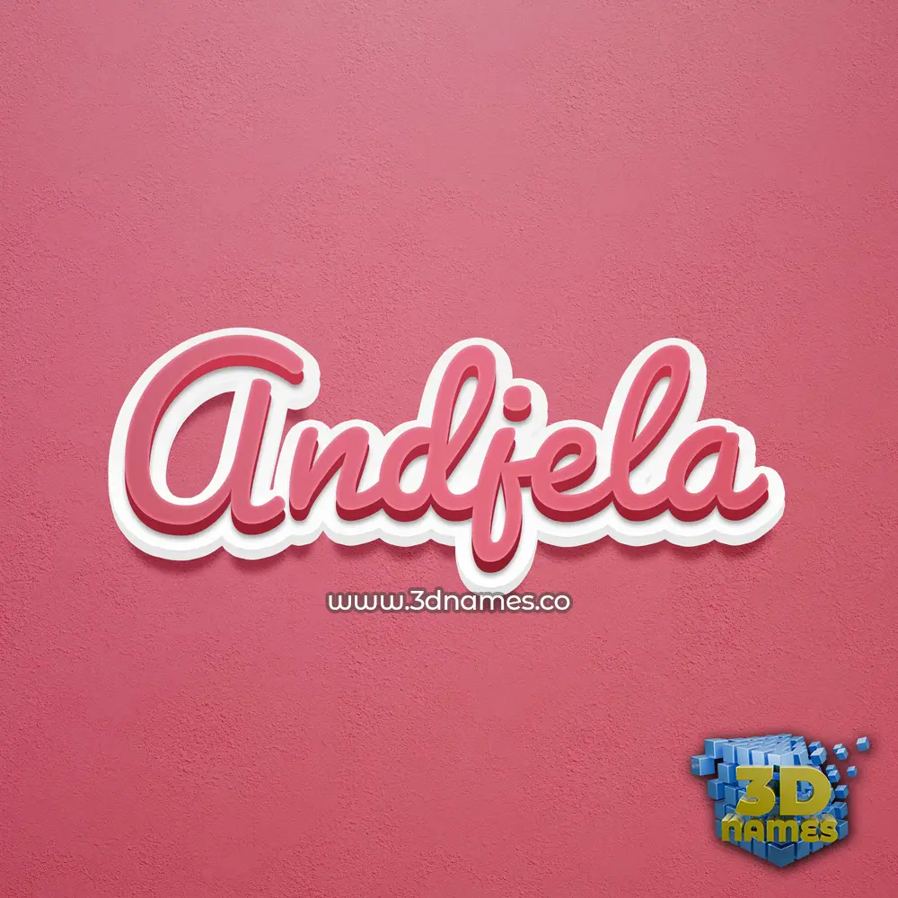 andjela in Red Scribble style - 3D name wallpaper