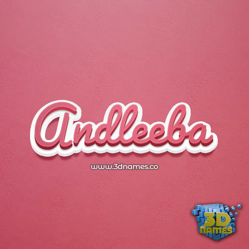 andleeba in Red Scribble style - 3D name wallpaper
