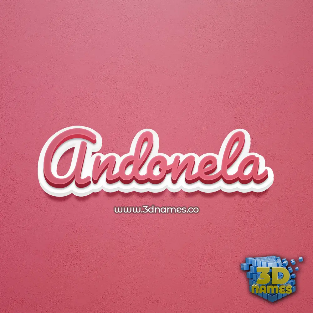 andonela in Red Scribble style - 3D name wallpaper