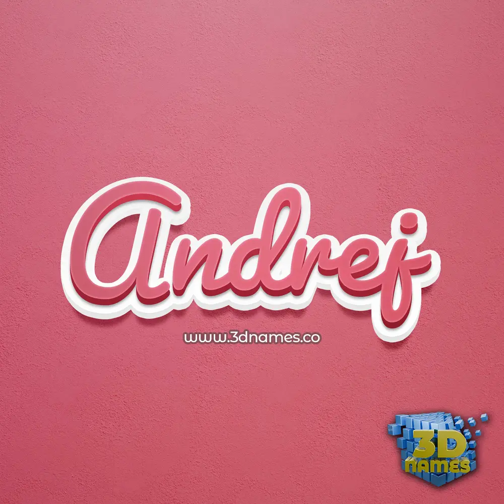 andrej in Red Scribble style - 3D name wallpaper