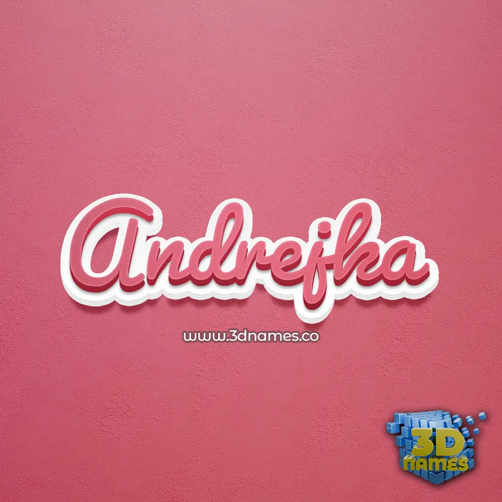 andrejka in Red Scribble style - 3D name wallpaper
