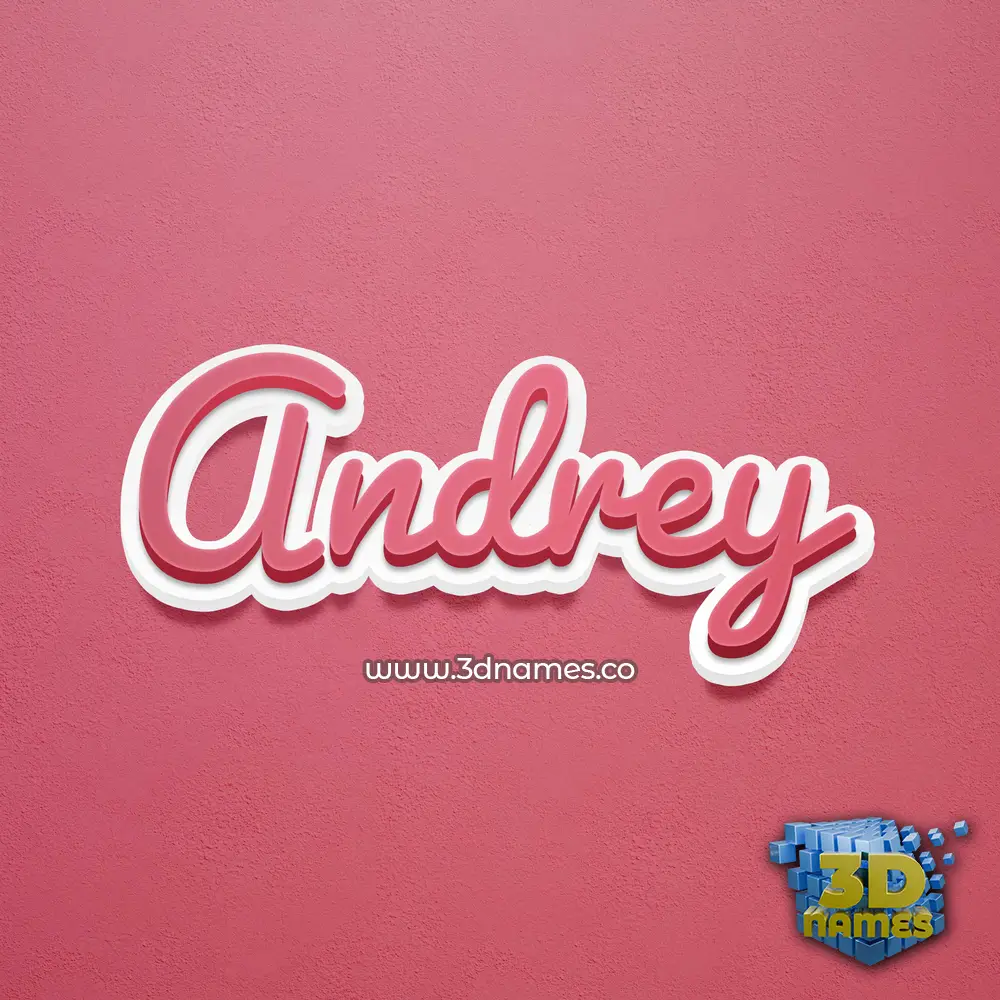 andrey in Red Scribble style - 3D name wallpaper