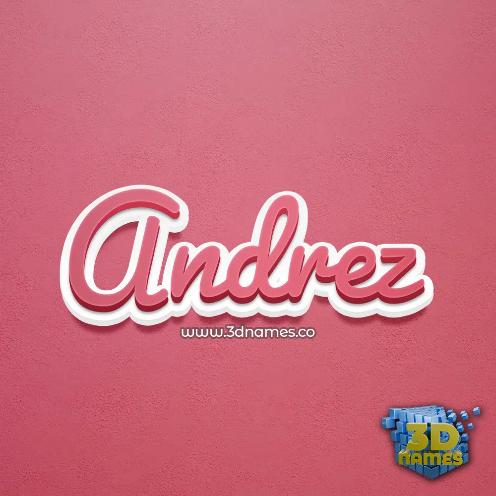 andrez in Red Scribble style - 3D name wallpaper