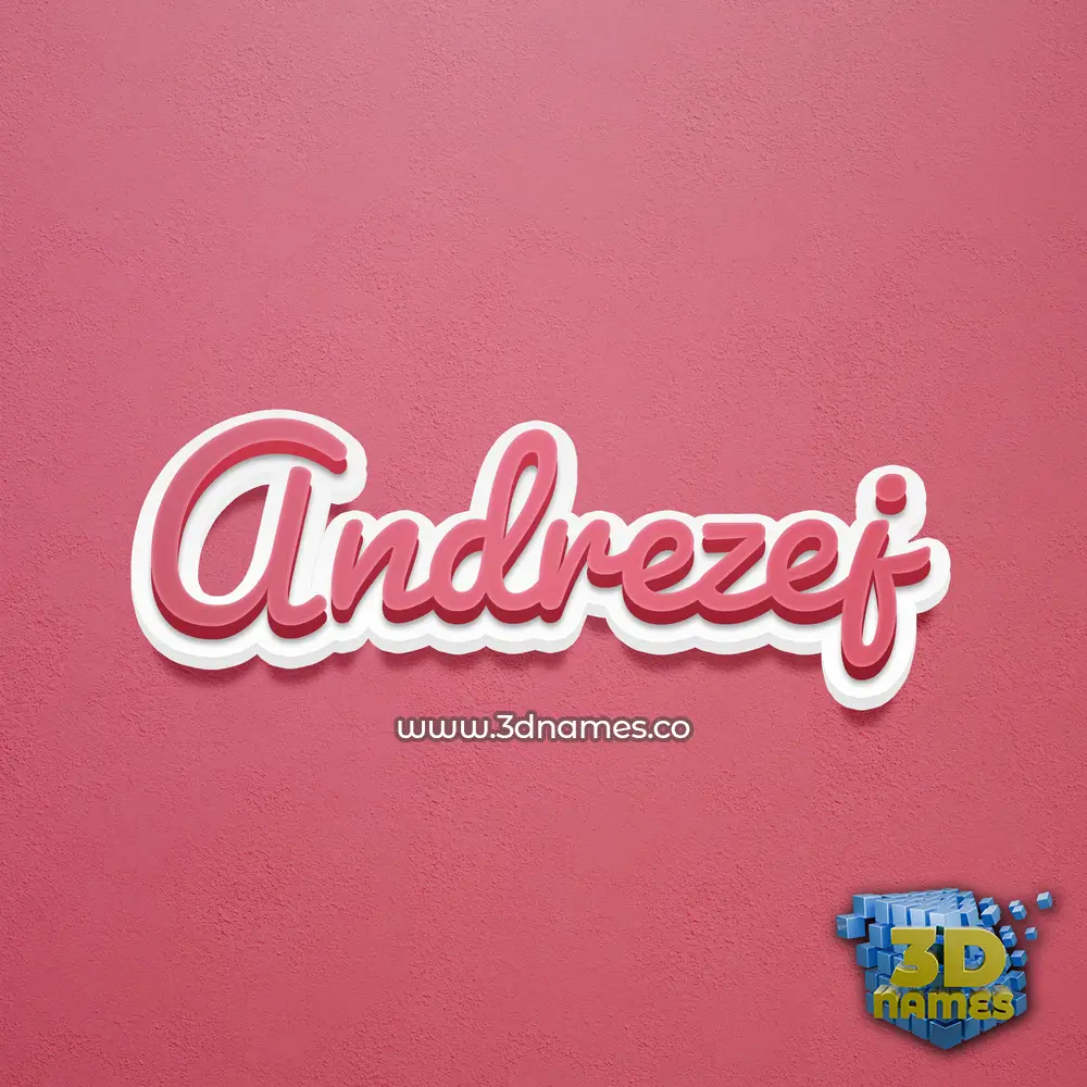 andrezej in Red Scribble style - 3D name wallpaper