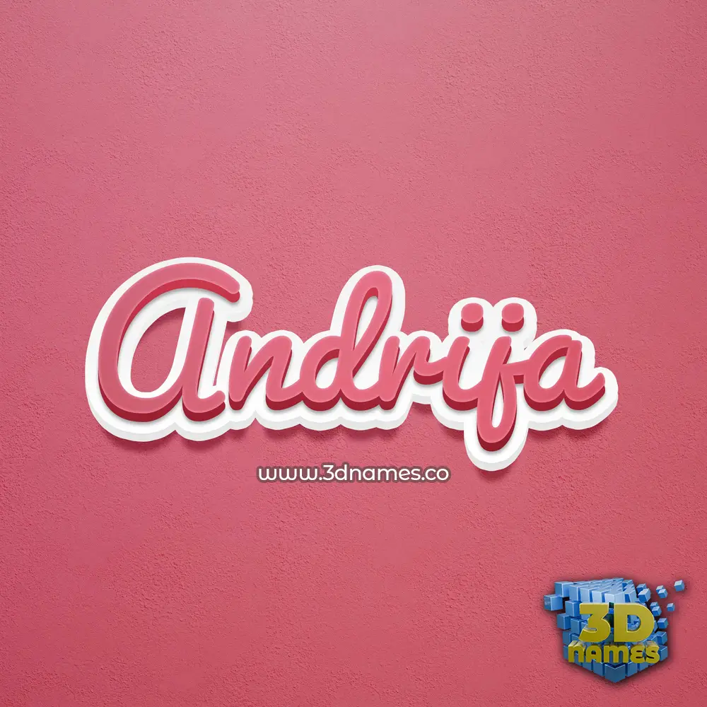 andrija in Red Scribble style - 3D name wallpaper