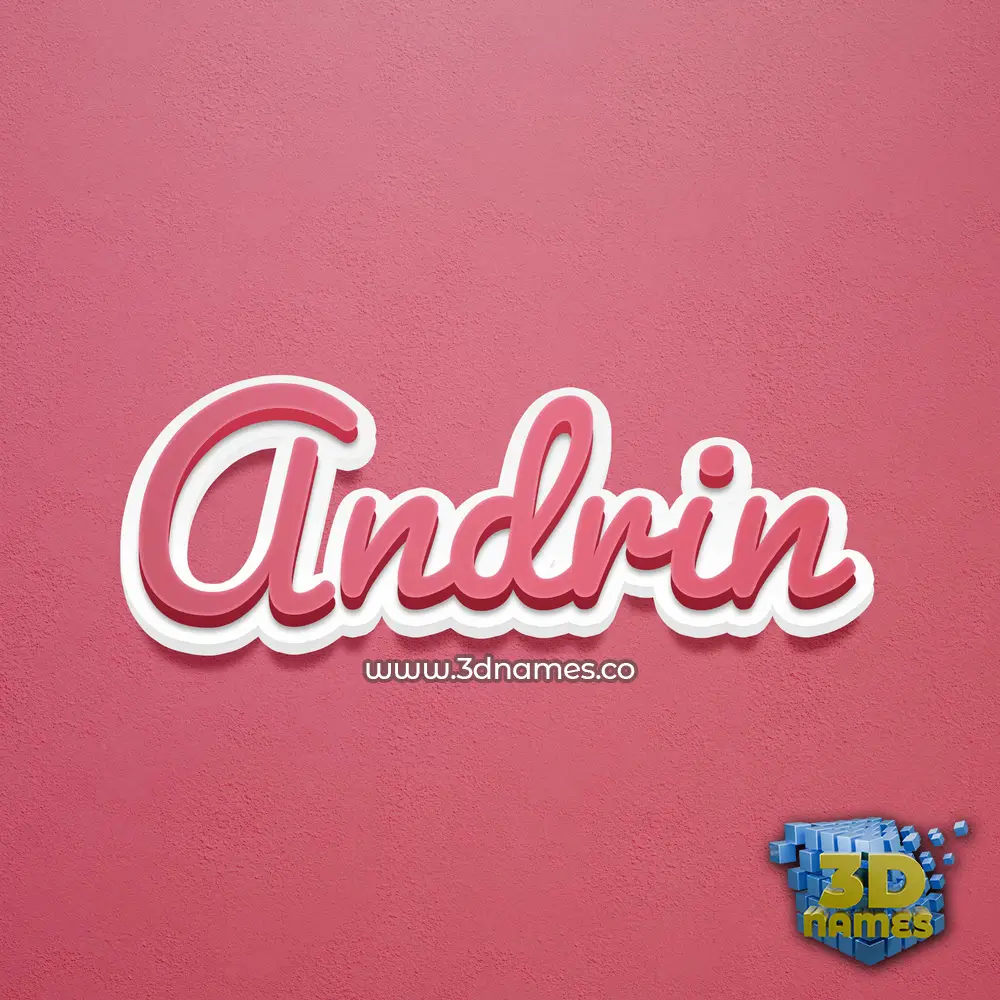 andrin in Red Scribble style - 3D name wallpaper