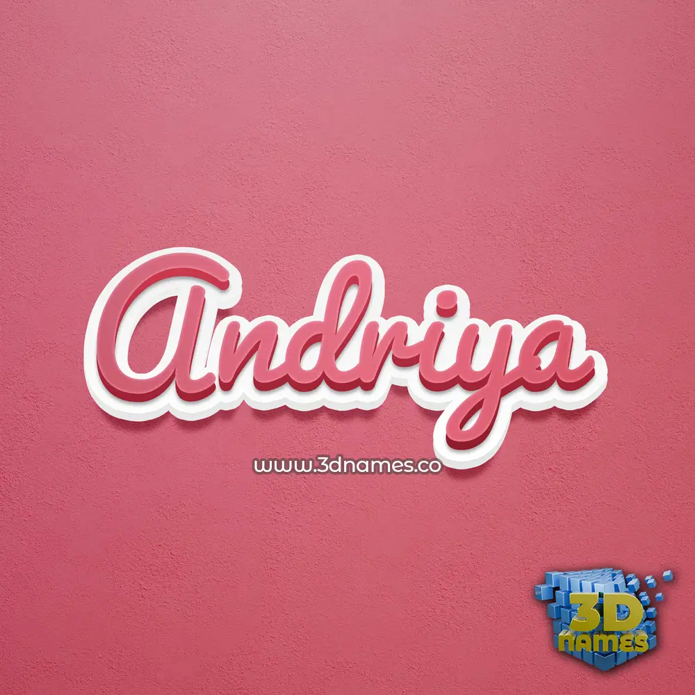 andriya in Red Scribble style - 3D name wallpaper
