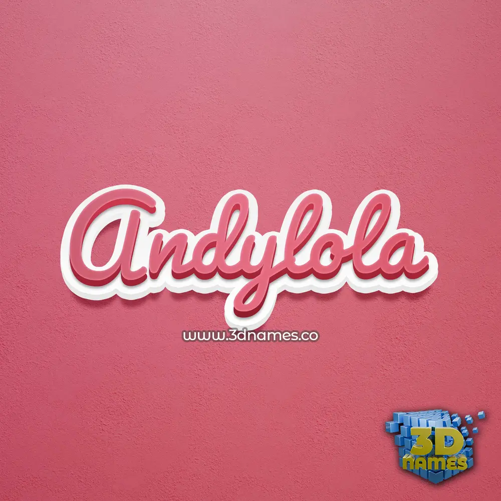 andylola in Red Scribble style - 3D name wallpaper