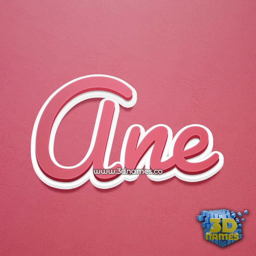 ane in Red Scribble style - 3D name wallpaper