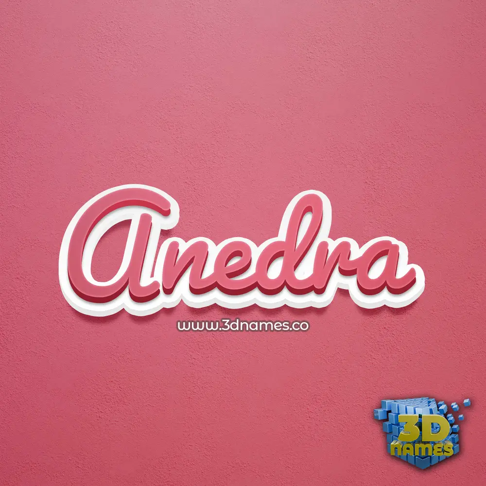 anedra in Red Scribble style - 3D name wallpaper