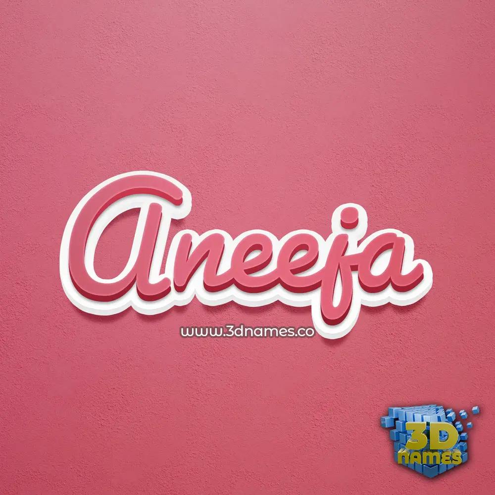 aneeja in Red Scribble style - 3D name wallpaper