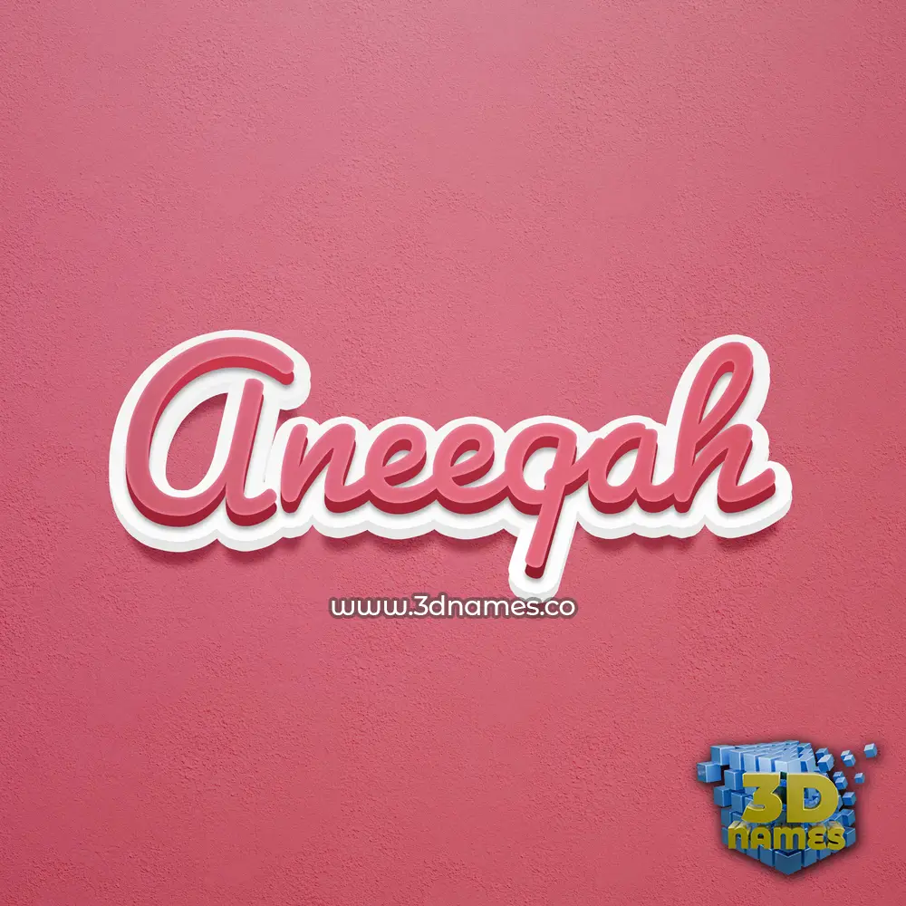aneeqah in Red Scribble style - 3D name wallpaper