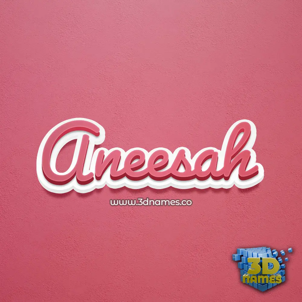 aneesah in Red Scribble style - 3D name wallpaper