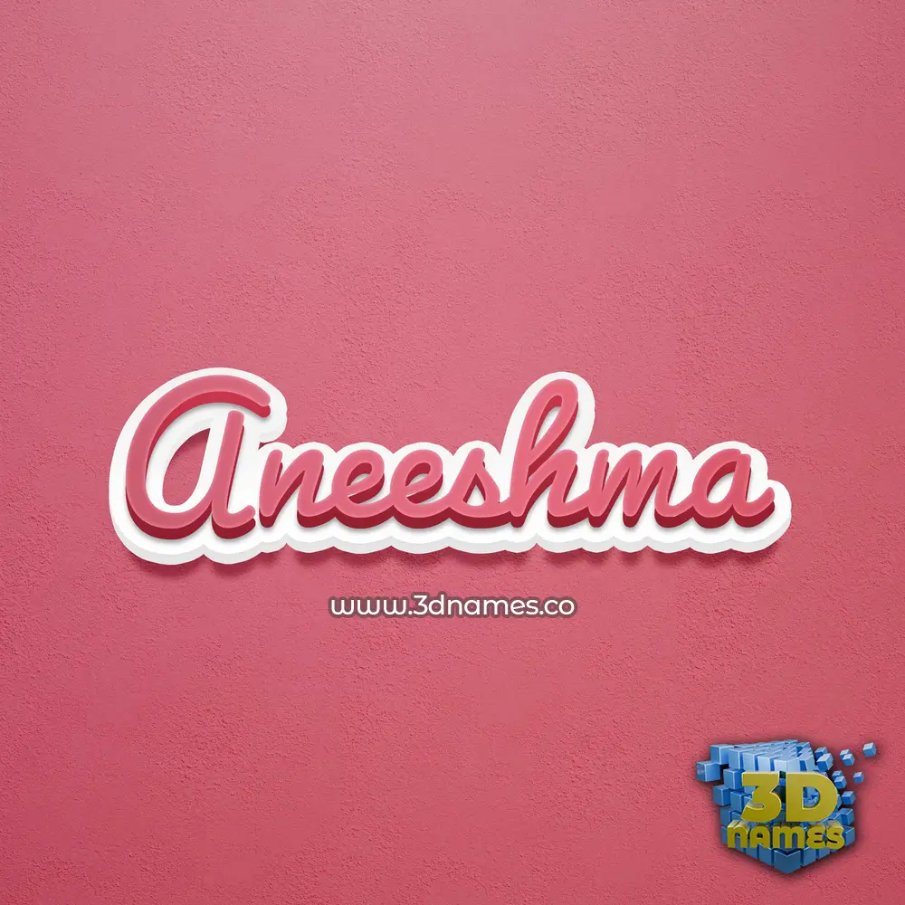 aneeshma in Red Scribble style - 3D name wallpaper
