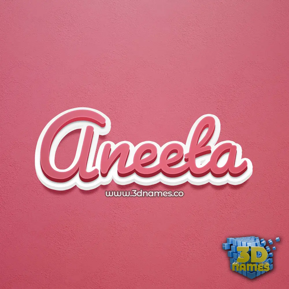 aneeta in Red Scribble style - 3D name wallpaper