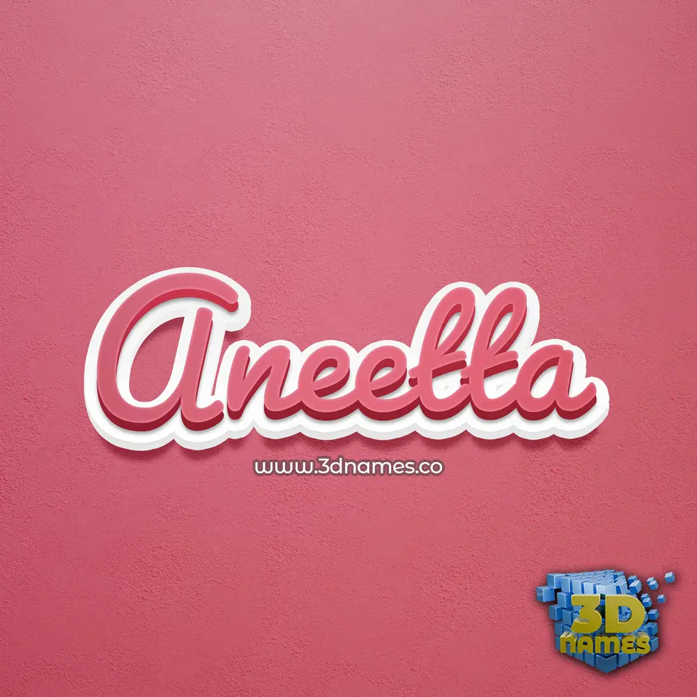 aneetta in Red Scribble style - 3D name wallpaper