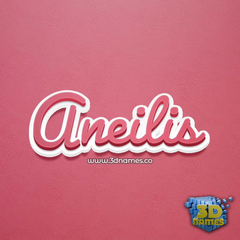 aneilis in Red Scribble style - 3D name wallpaper
