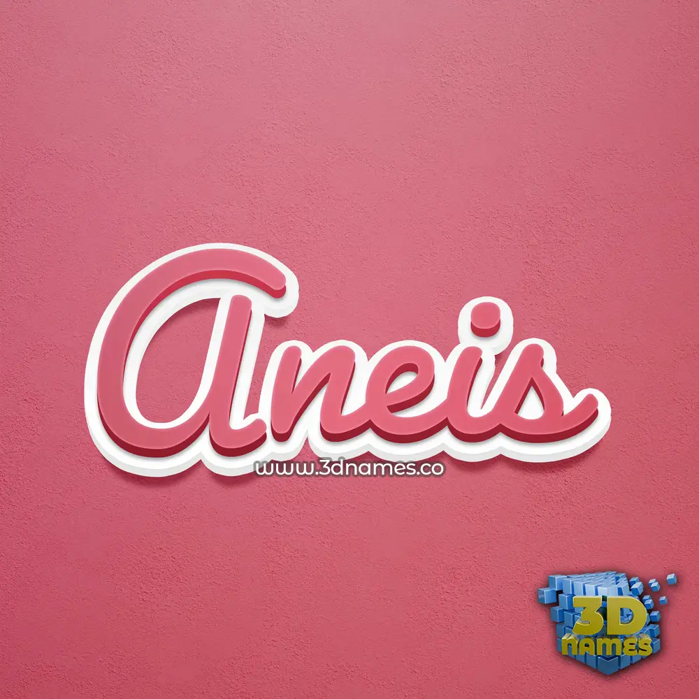 aneis in Red Scribble style - 3D name wallpaper