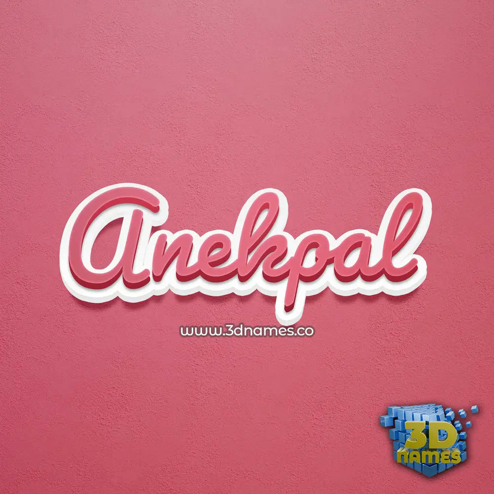 anekpal in Red Scribble style - 3D name wallpaper